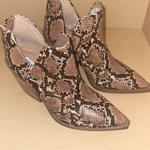 Steve Madden snakeskin booties